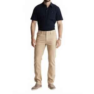 NEW JACHS NEW YORK straight leg summer commuter 5-pocket pants in khaki